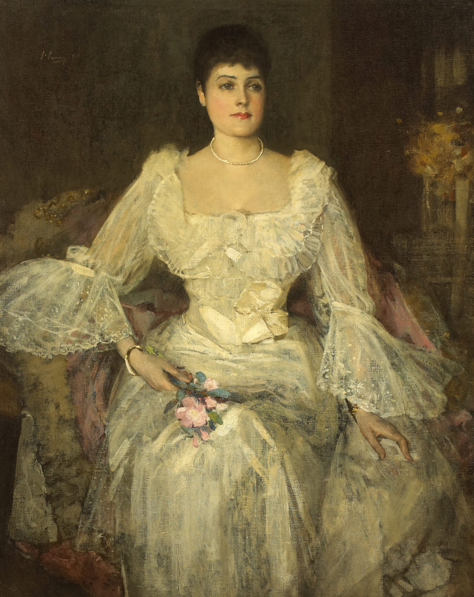A Lady in white (A Portrait of Lady Lyle