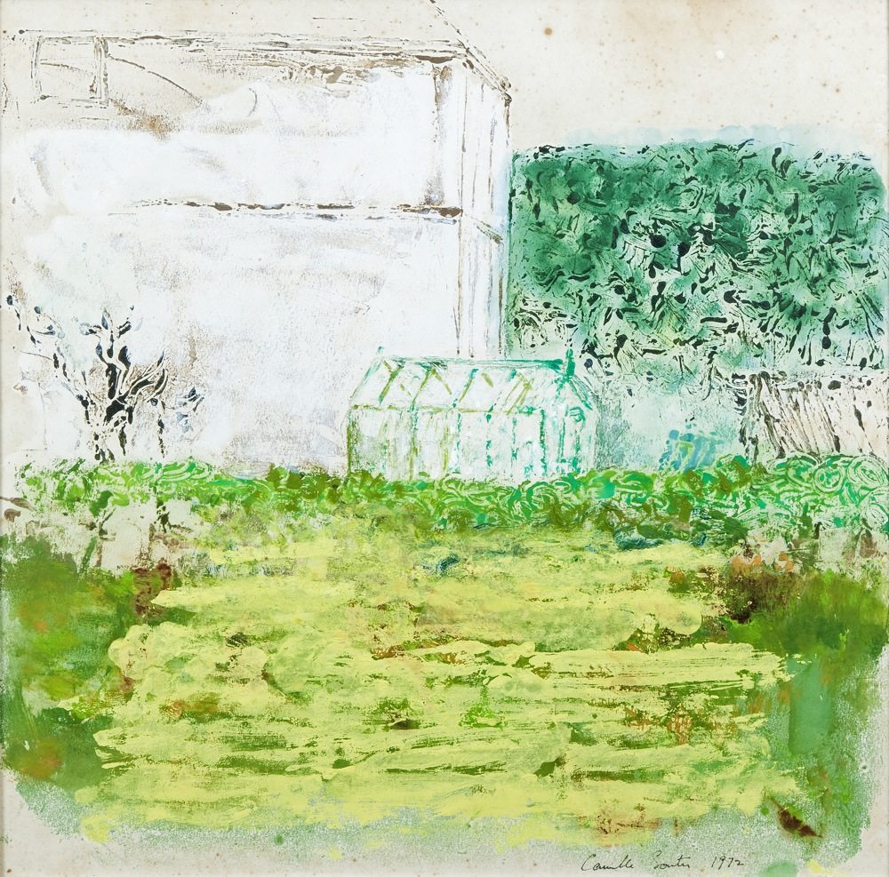 CAMILLE SOUTER HRHA THE HOUSE AT DALKEY 1972, oil on paper 57x57cm