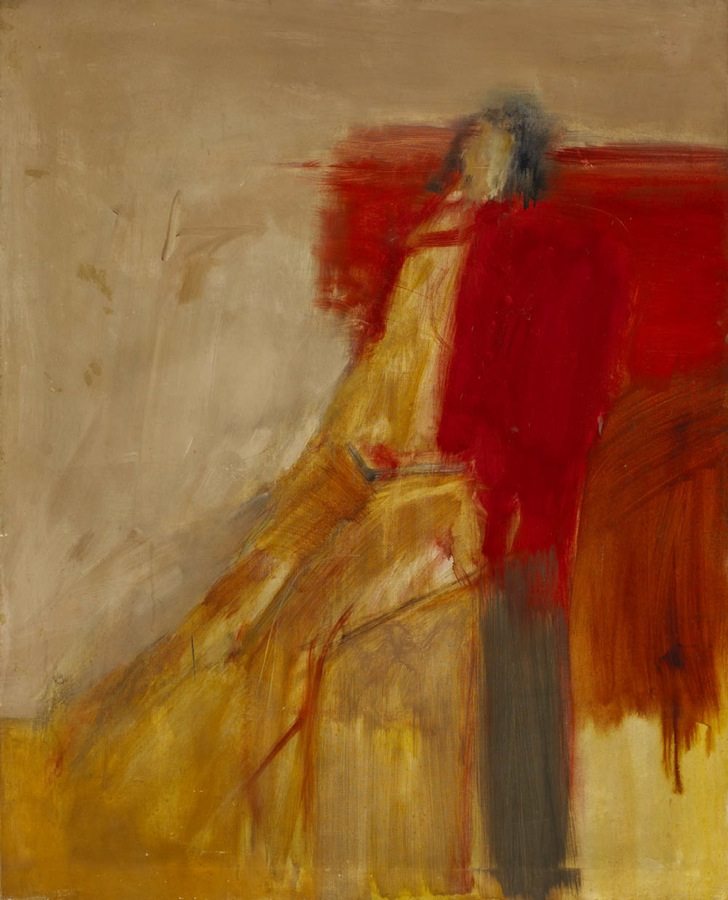 Barrie Cooke, Red Jacket, 1962, oil on canvas, 124.46x101.6cm 