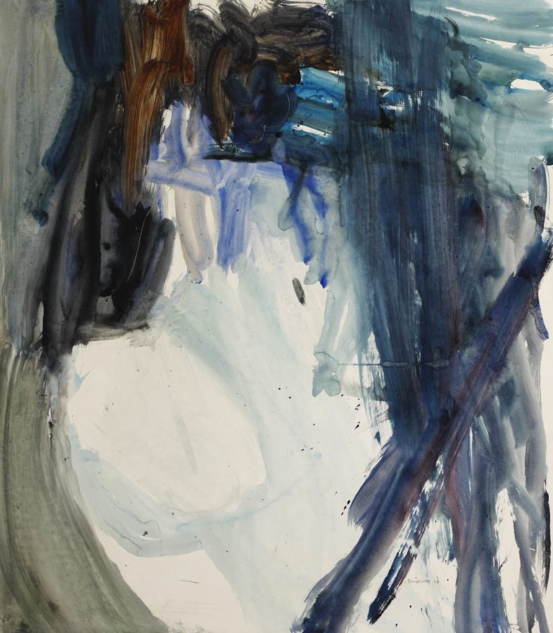 Barrie Cooke , Waterfall, 1963, oil on paper, 111.76x96.52cm