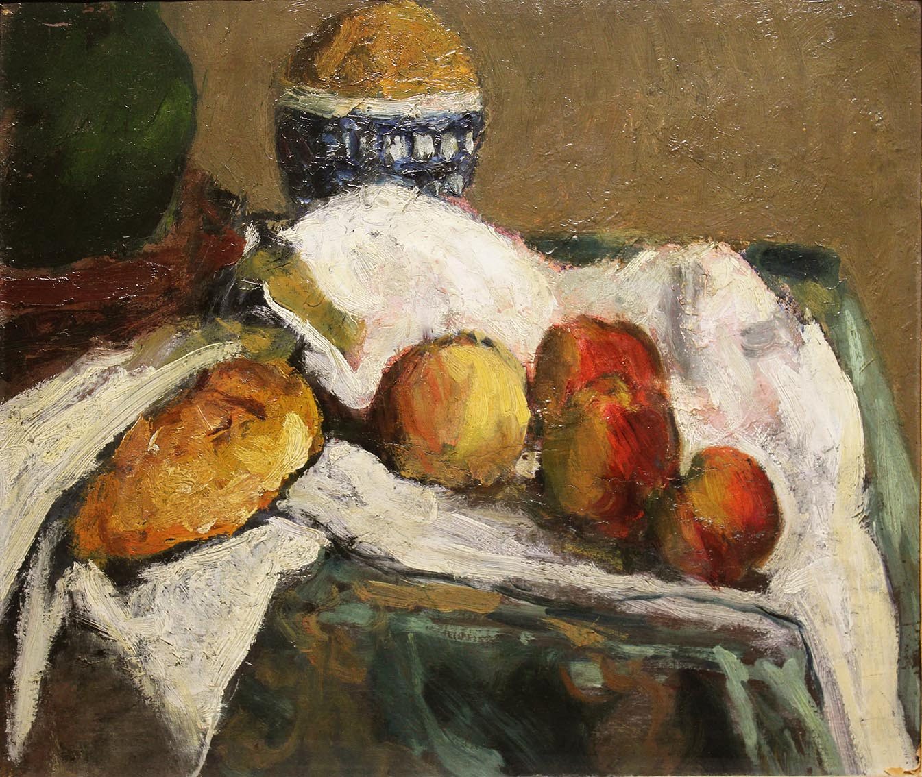 Still Life with Apples on a White Cloth