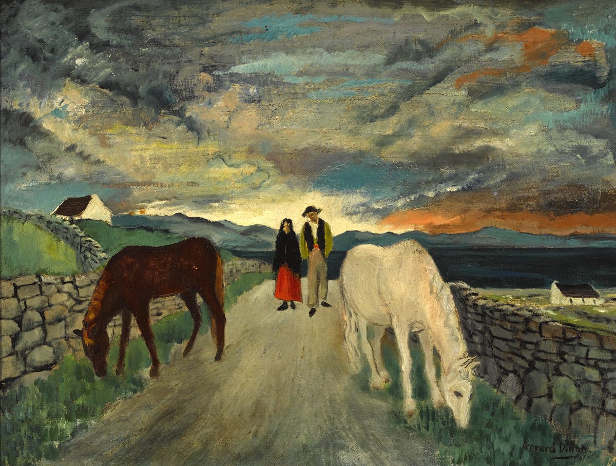 West of Ireland Couple and Horses