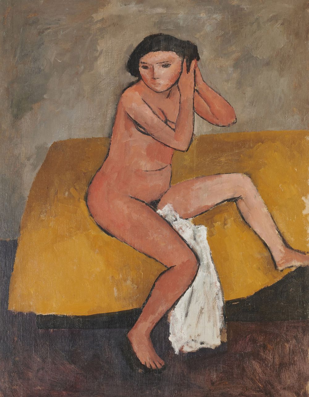 Nude on a Yellow Couch